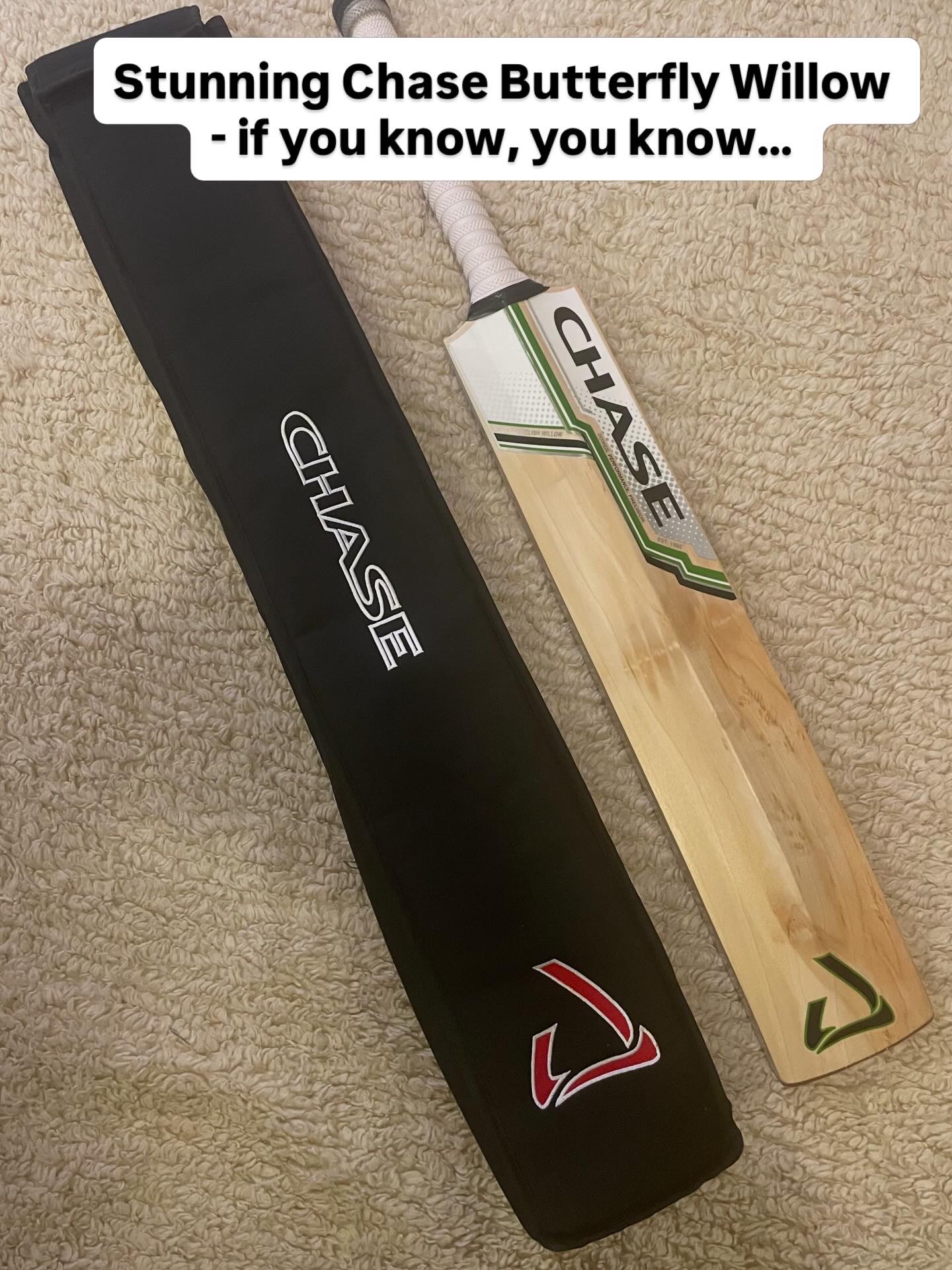 Stunning Chase Butterfly Willow - brand new - 2.9 - SH - adult cricket bat with bat cover RRP £264