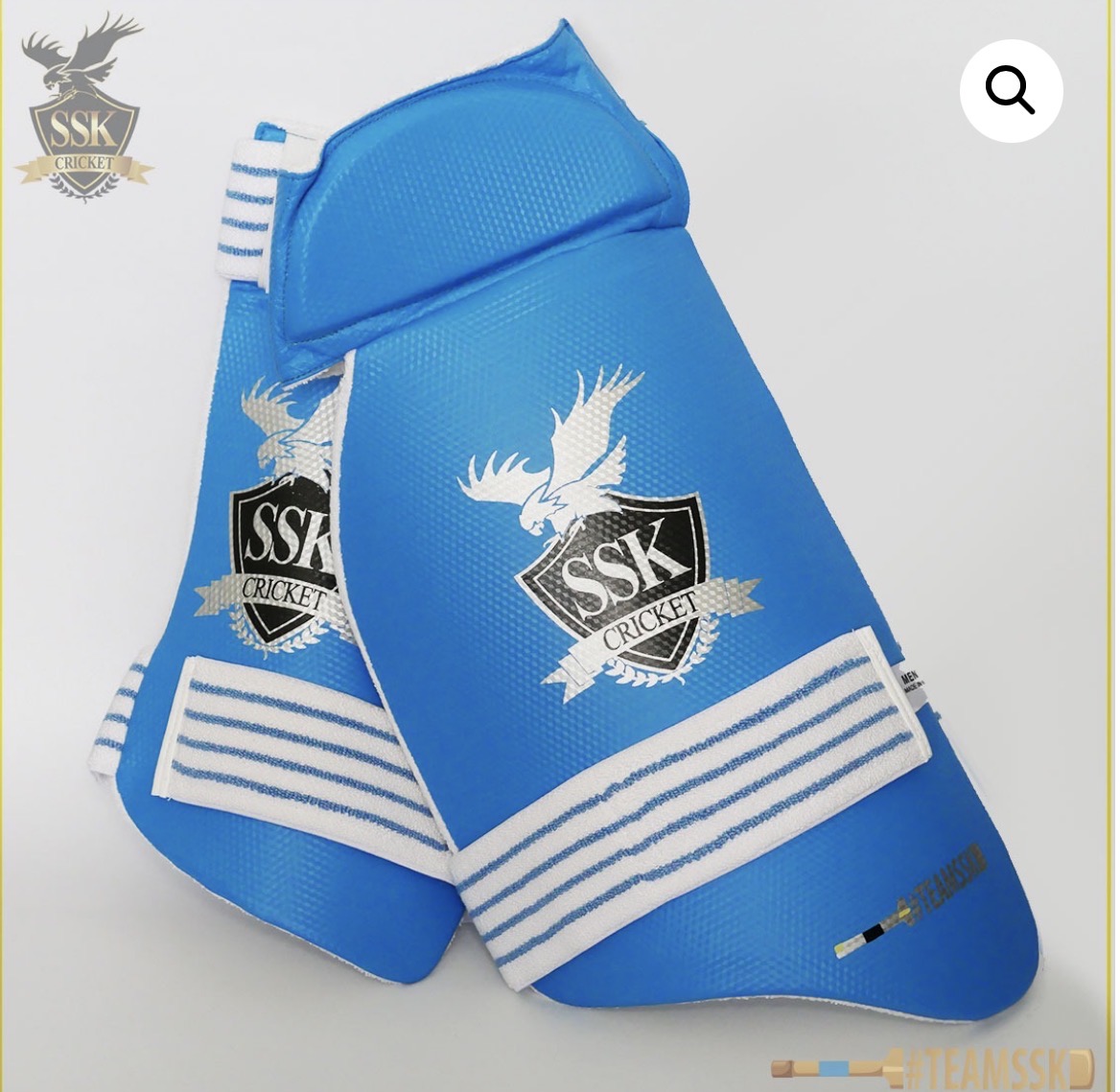 SSK Cyan Blue Carbonium Texture Combo Thigh Pad Set Men’s LH